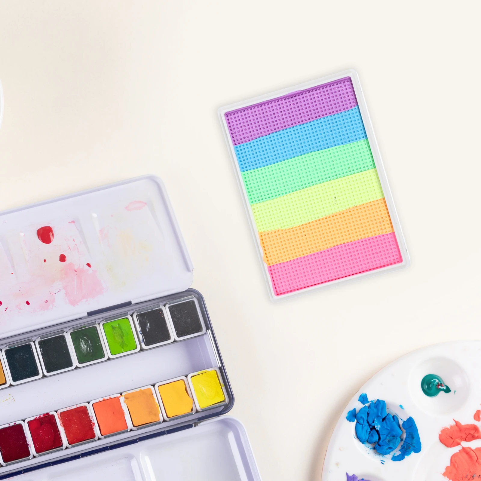 

Rainbow Washable Body Art Paint Paste Multi-color Face Painting Supplies Festival DIY Cosplay Safe Skin Friendly Compact