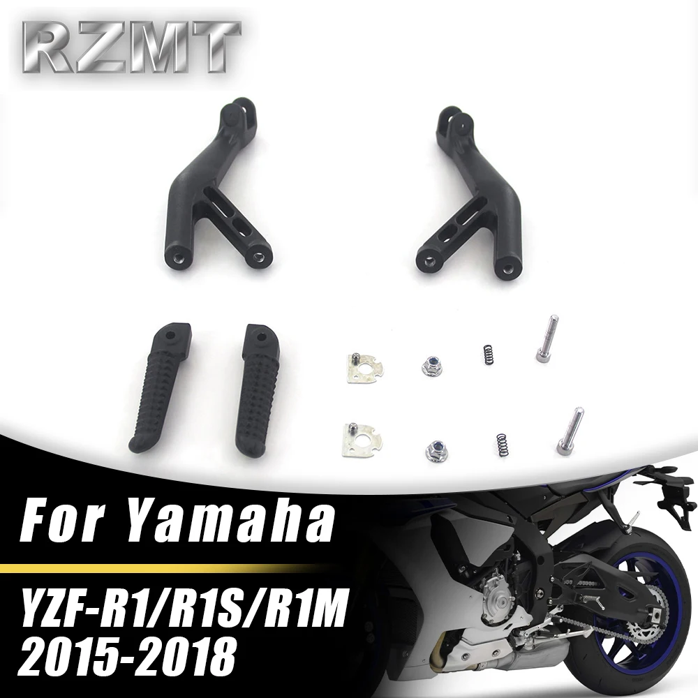 Motorcycle Folding Bracket Assembly Kit For YAMAHA YZF-R1 YZF-R1S YZF-R1M 2015-2018 Rear Foot Rests Pedal Accessories Parts