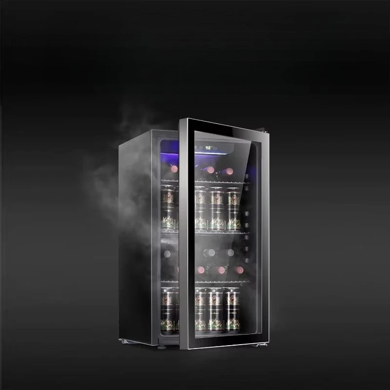 Einzigartige Eigenschaften! 26 Flaschen Weinkühler/Schrank für 130 Dosen, Getränkekühlschrank, Mini-Wein