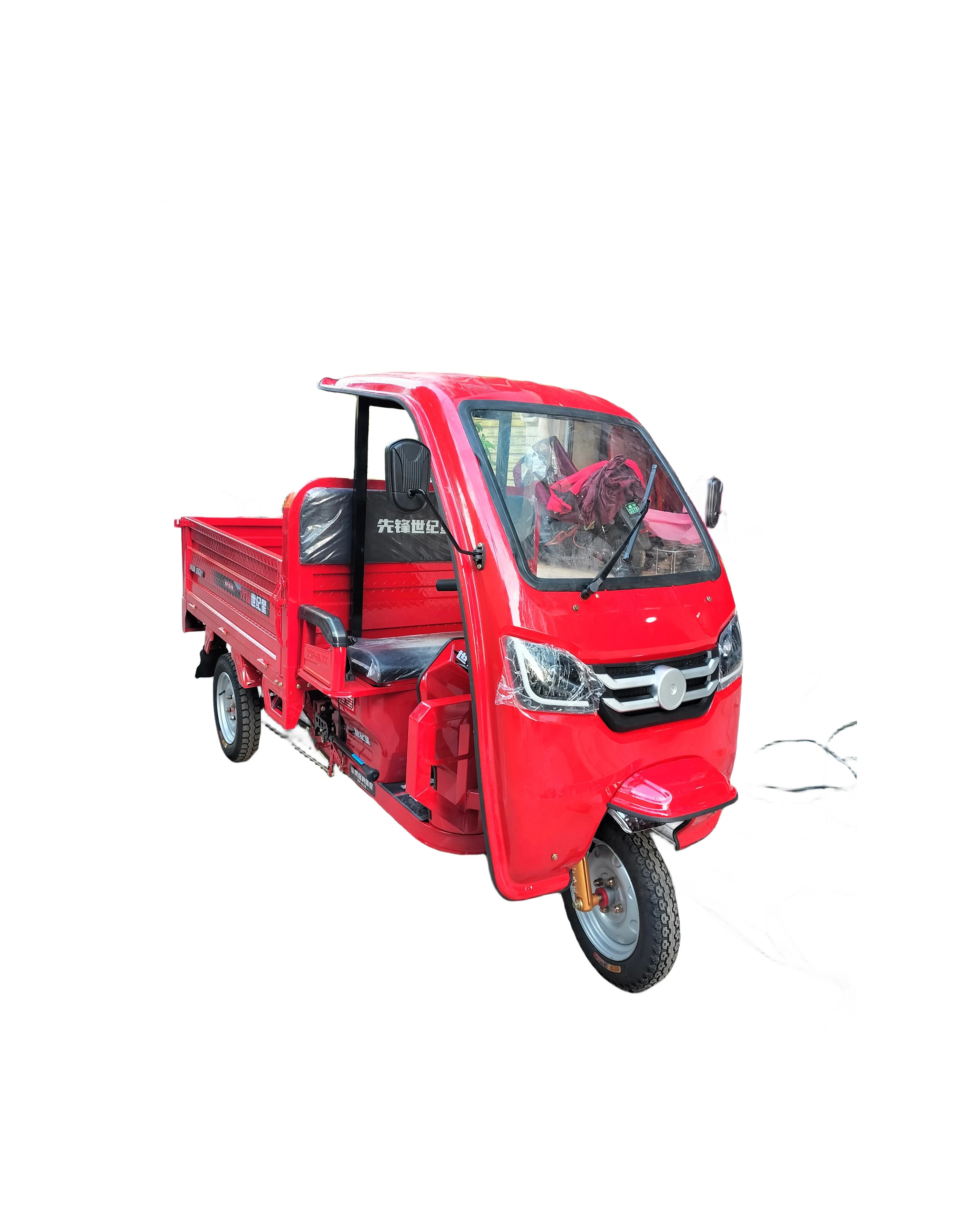 2024 Cheap electric auto rickshaw Power 3 wheel triciclo electrico rickshaw Cargo trike Electric bike with cabin for adulto