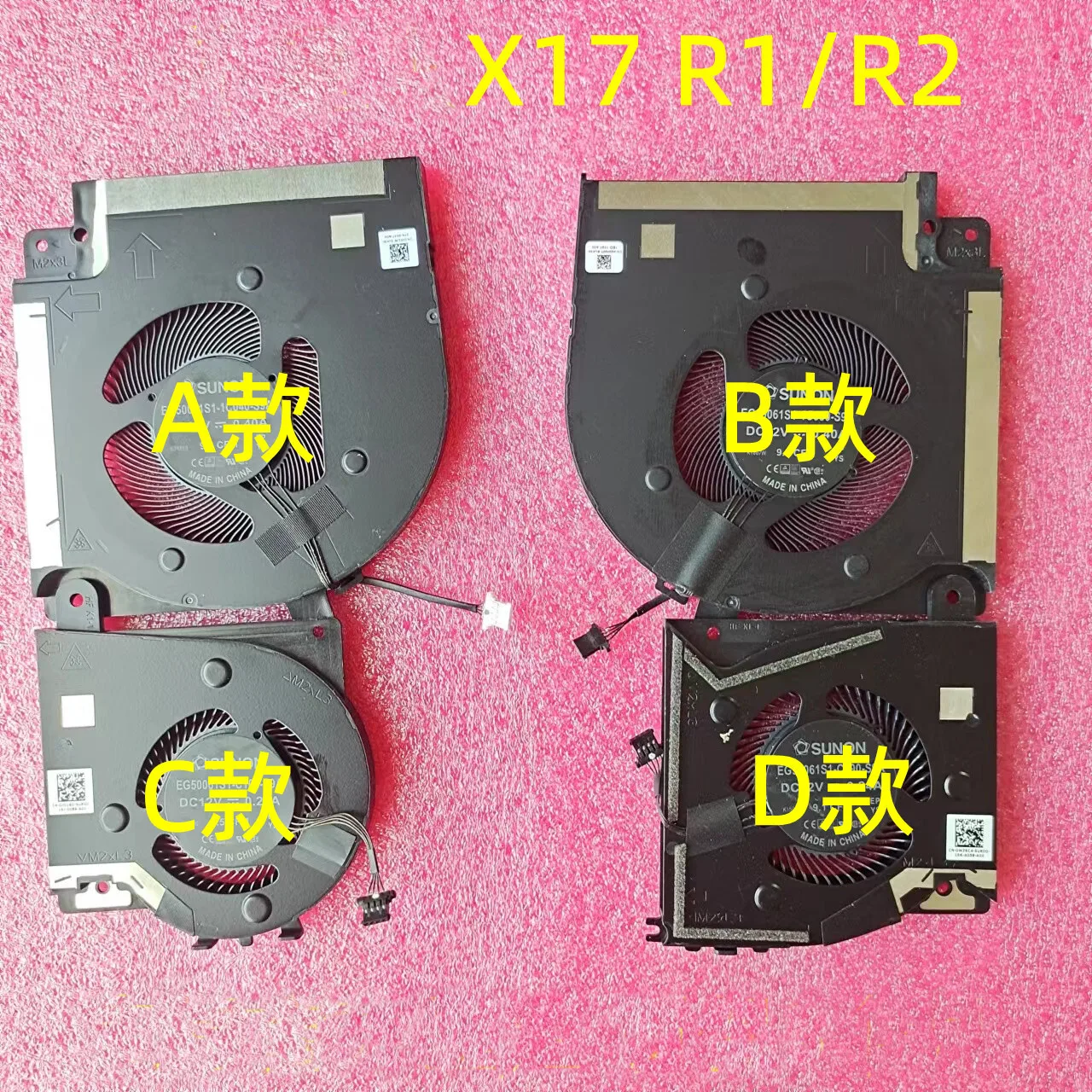 مروحة وحدة المعالجة المركزية الجديدة ووحدة معالجة الرسومات DC12V لـ Dell Alienware X17 R1 R2 9DNWT X63JW W7KC4 J01R0