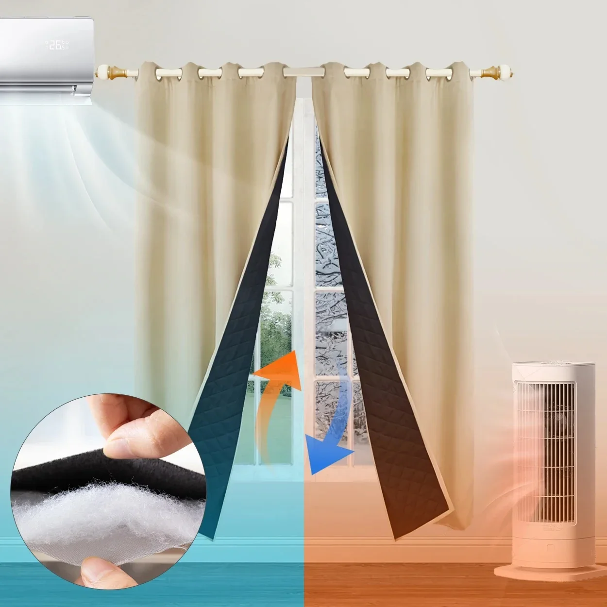 Winter Custom Cotton Curtains Soundproof/Blackout/Cold-proof/Waterproof Curtain Thick Curtains For Bedroom/Living room/warehouse