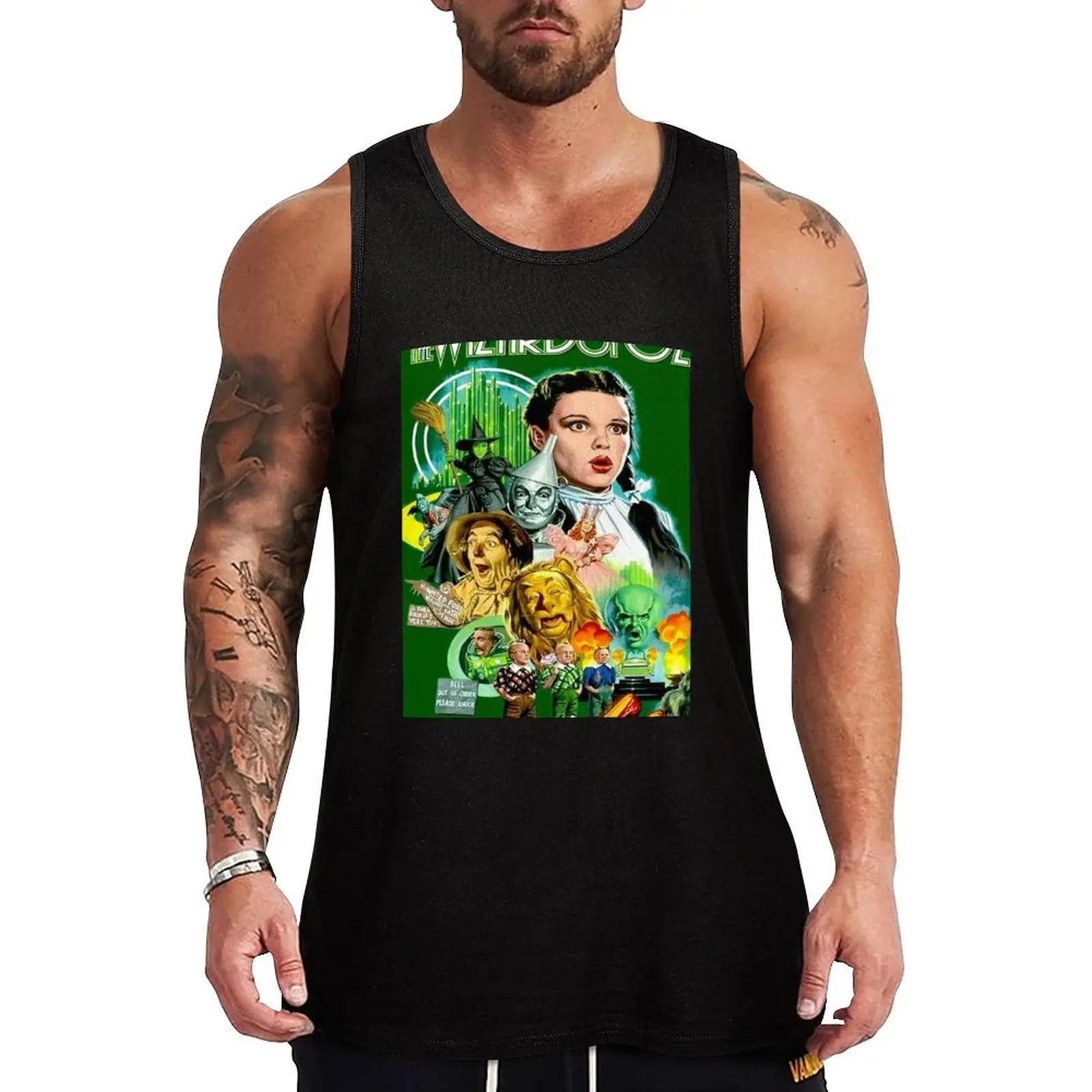 

Wizard of OZ Vintage Art Print Tank Top Construction Tank Top Workwear Sleeveless Wear