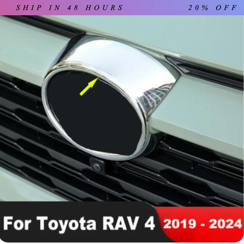 IOSN For Toyota RAV4 RAV 4 XA50 2019-2021 2022 2023 ABS black Car Front Frame Mark Grille Grill Emblem Badge Logo cover Trim Sti