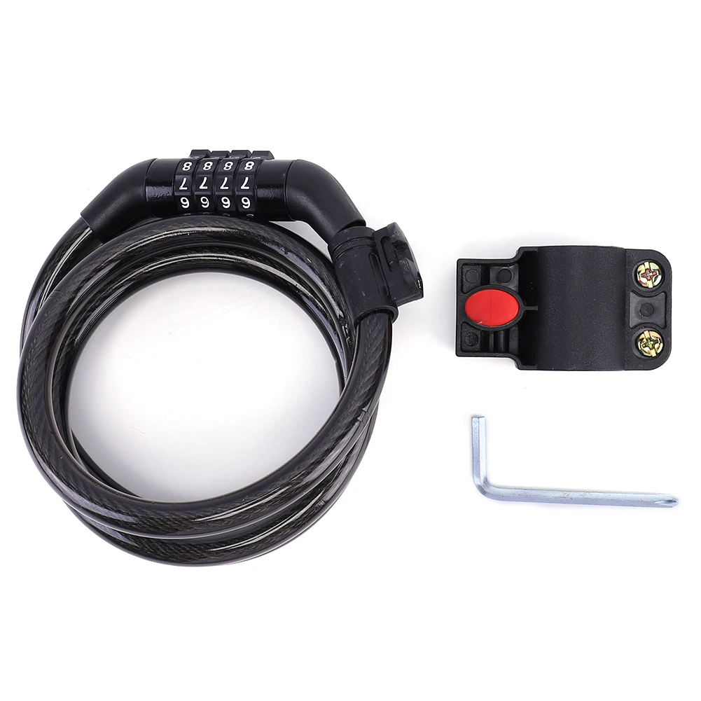 قفل الدراجة المضاد للسرقة، قفل كابل فولاذي لقفل سكوتر كهربائي للدراجة على الطرق الجبلية