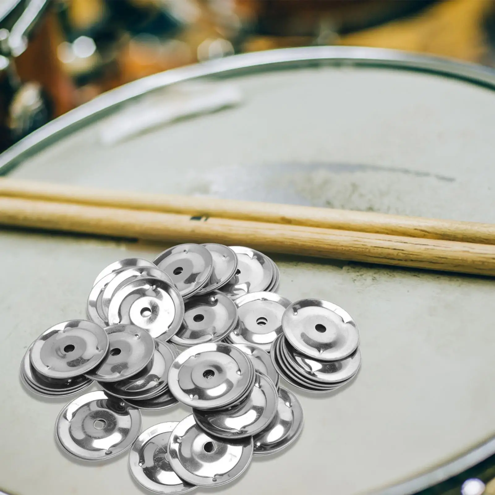 Stainless Steel Tambourine Bell Rings Hand-cranked Flower Bell Rings Hand Drum Ring Accessories for Party Events