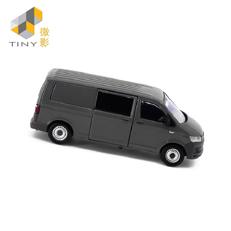 Tiny 1:64 T6 Transporter NO.176 Gray Alloy Simulation Model Car