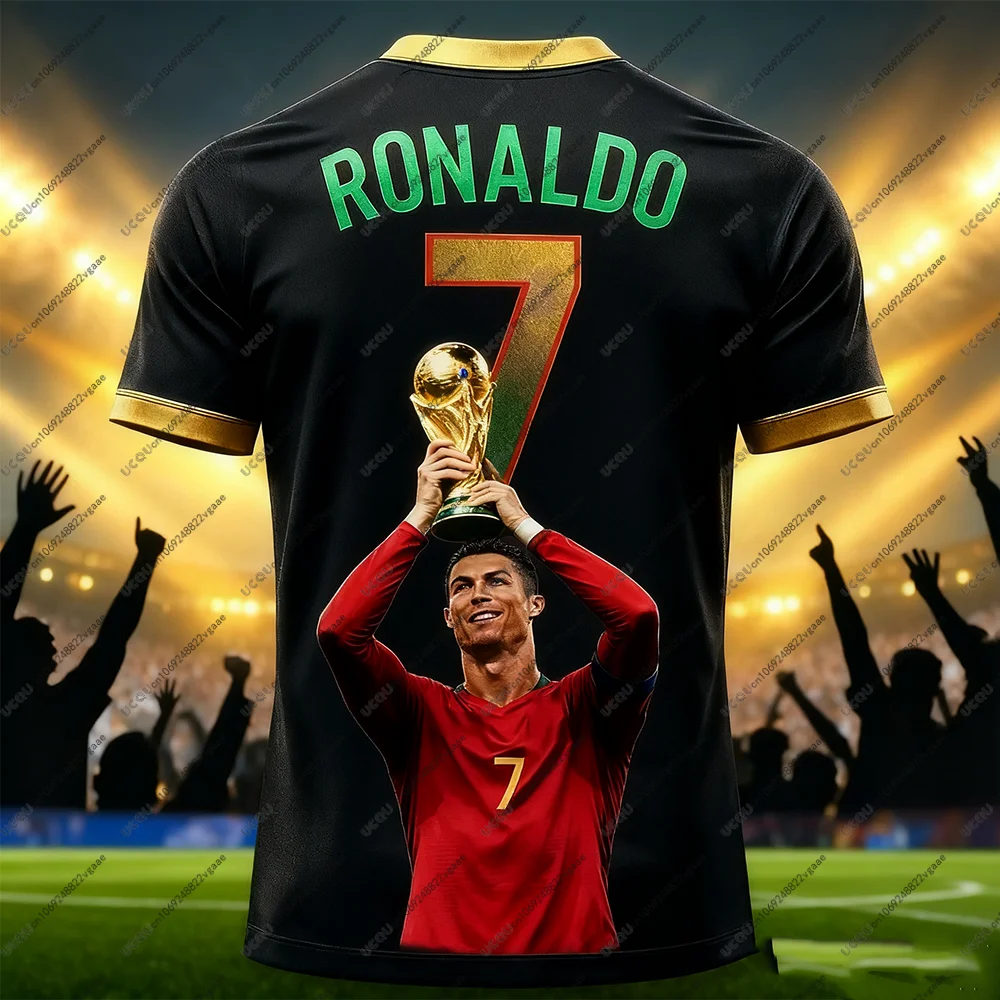 كرة القدم جيرسي المحملة الرجال طفل الذكور الأعلى تنفس الشارع الصبي الرياضة الكتابة على الجدران كريستيانو رونالدو 7 هدية أعلى كرة القدم عارضة تي شيرت
