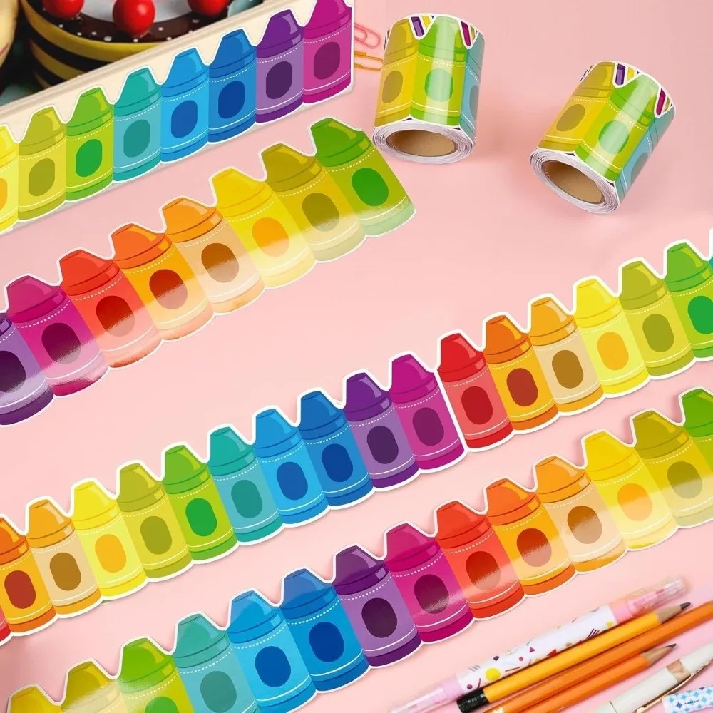 1 لفة الإبداعية ذاتية اللصق السبورة لوحة الإعلانات الحدود 3 بوصة ورقة الحدود ورقة DIY بها بنفسك الحدود تقليم ملصق الحرف اليدوية