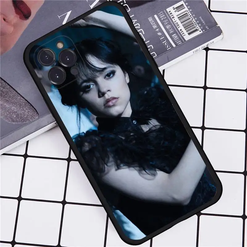 Wednesday Jenna Ortega Phone Case For iPhone 14 11 12 13 Mini Pro Max 8 7 6 6S Plus X SE 2020 XR XS Funda Case