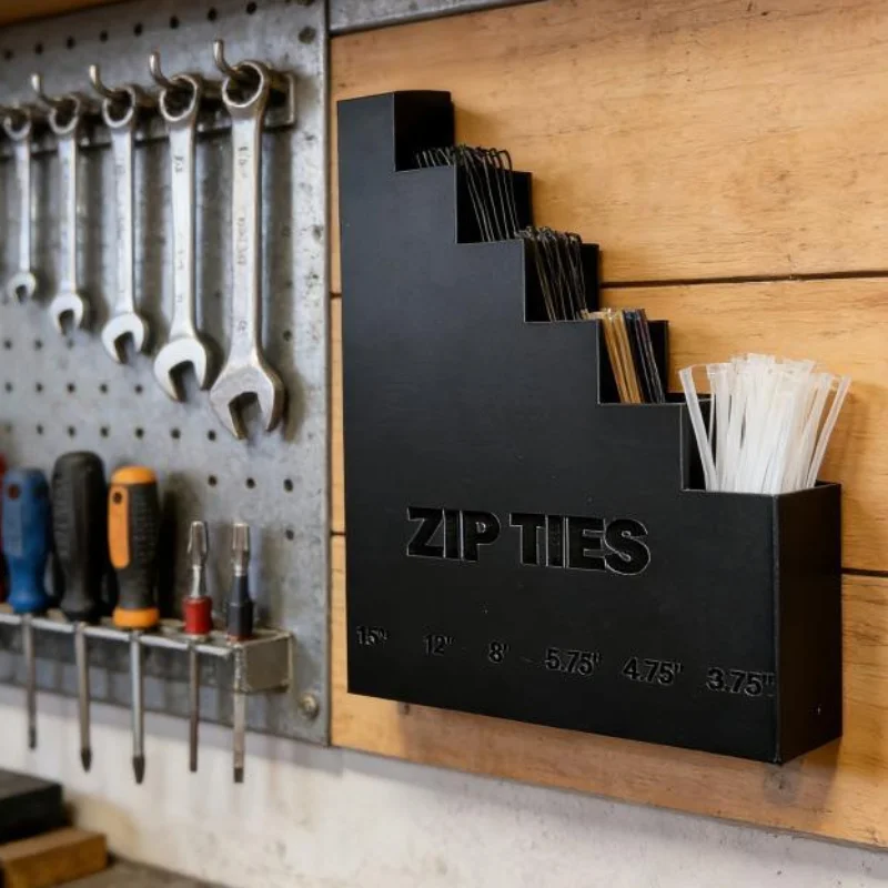 1Pcs Cable Tie Holder Multi-layer Wall Mount Zip Tie Organizer Rack For Garage Workshop Pegboard Tool Storage