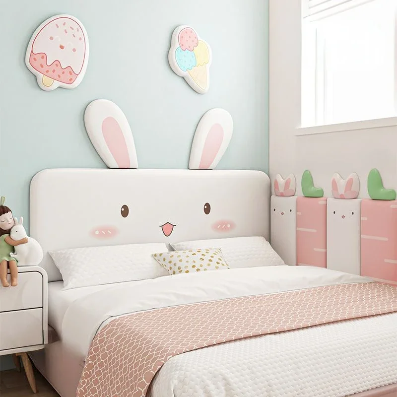 Pink Rabbit Bed Headboard Baby Girl Bedroom Furniture Kids Room Decor Head Board Cabecero Cama 150 Tete De Lit Wall Panels