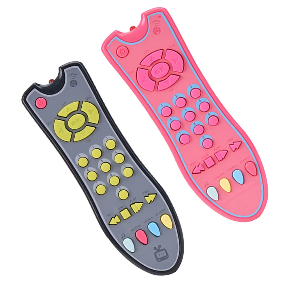 2 قطعة ألعاب محاكاة التحكم عن بعد للأطفال التعليمية المعرفية التعلم المبكر الصحافة مفاتيح أرقام الموسيقى التصفيق