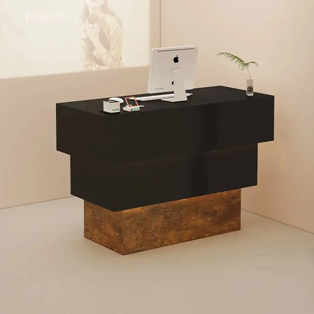 مكتب سوبر ماركت مكاتب الاستقبال مخزن تصميم بسيط نمط مكتب أمامي فاخر منصة مشروبات صالون Mostrador Negocio الأثاث