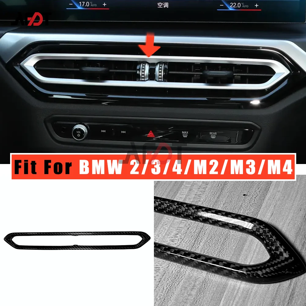 LHD RHD Real Carbon Fiber AC Panel Outer&Inner Ring Cover For BMW LCI 2 3 4 Series G20 G21 G22 G42 G80 G81 M3 G82 G83 M4 G87 M2