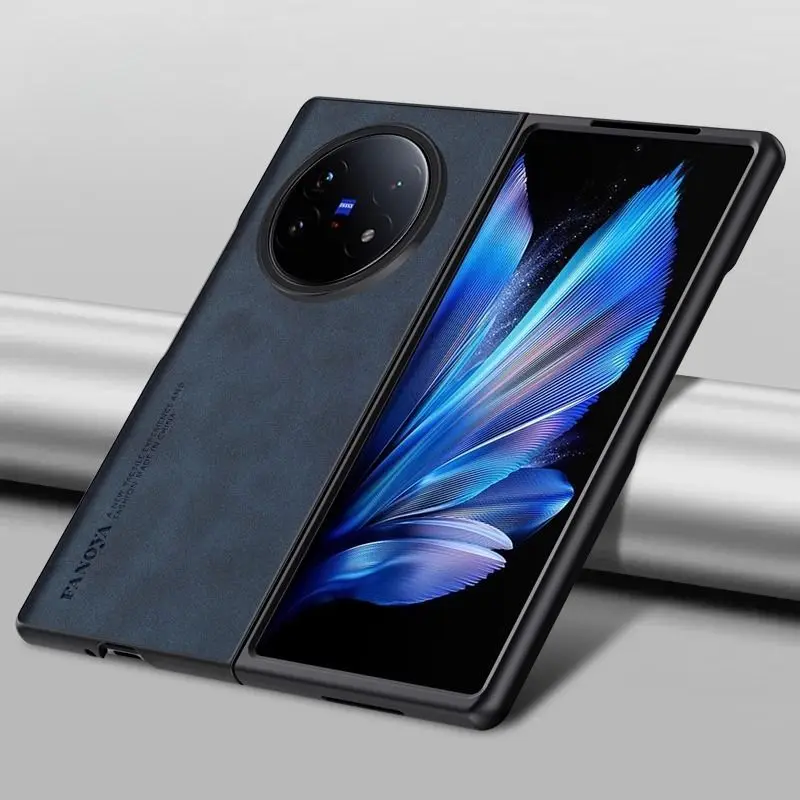 

For vivo x fold 5 Case Lambskin Leather Soft TPU Frame Back Cover For vivo x fold 5 Camera Shockproof Coque