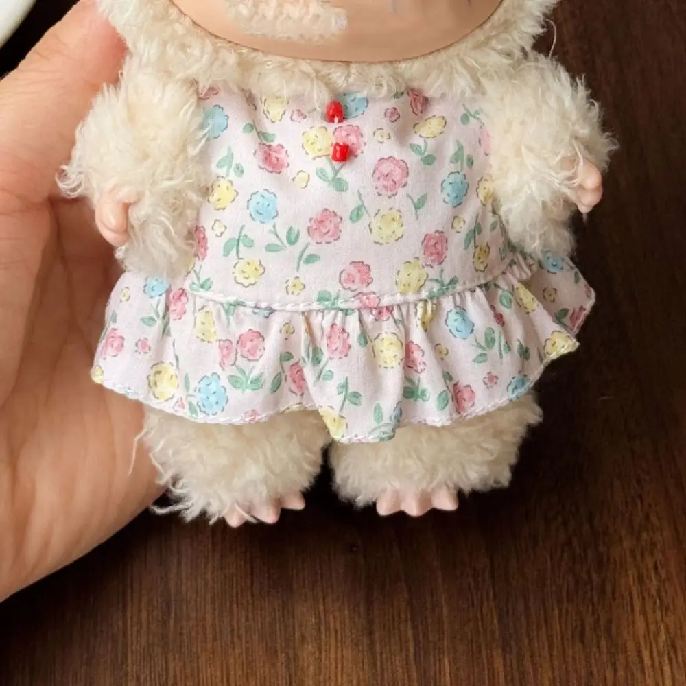 

Модные милые платья принцессы, милые хлопковые платья ручной работы, юбка с цветочным принтом, 7 цветов, одежда для кукол 10-17 см.