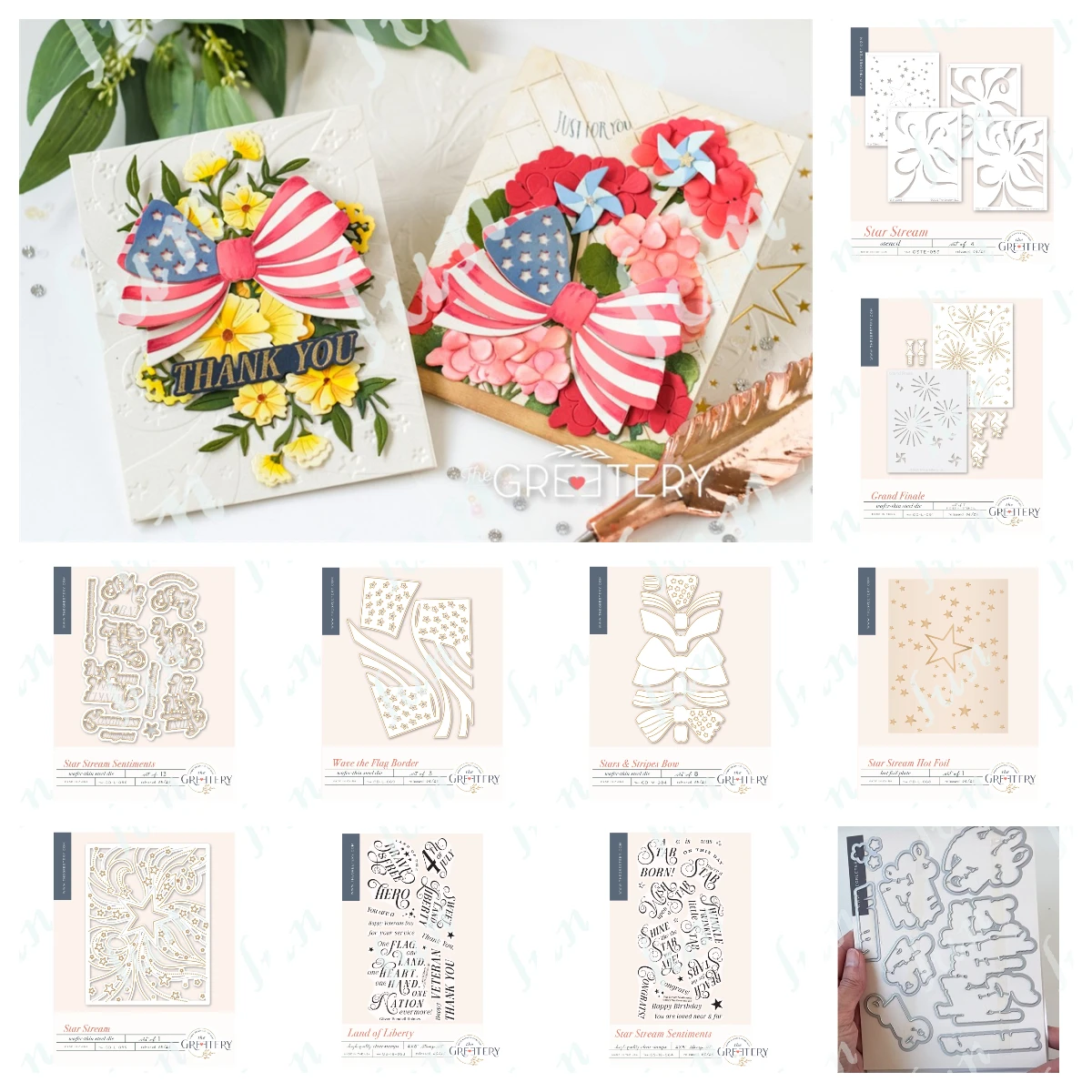 

2025 New Flag Border Metal Cutting Dies Stamps Scrapbooking Introducing the Star Spangled Summer Collection Craft Stencils Molds