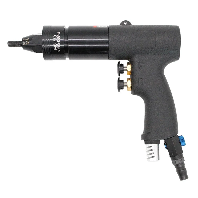 Pneumatic Rivet Nut Gun, Screw Gun Head, Semi-automatic, Industrial Grade, Cap Tool, 1Pc