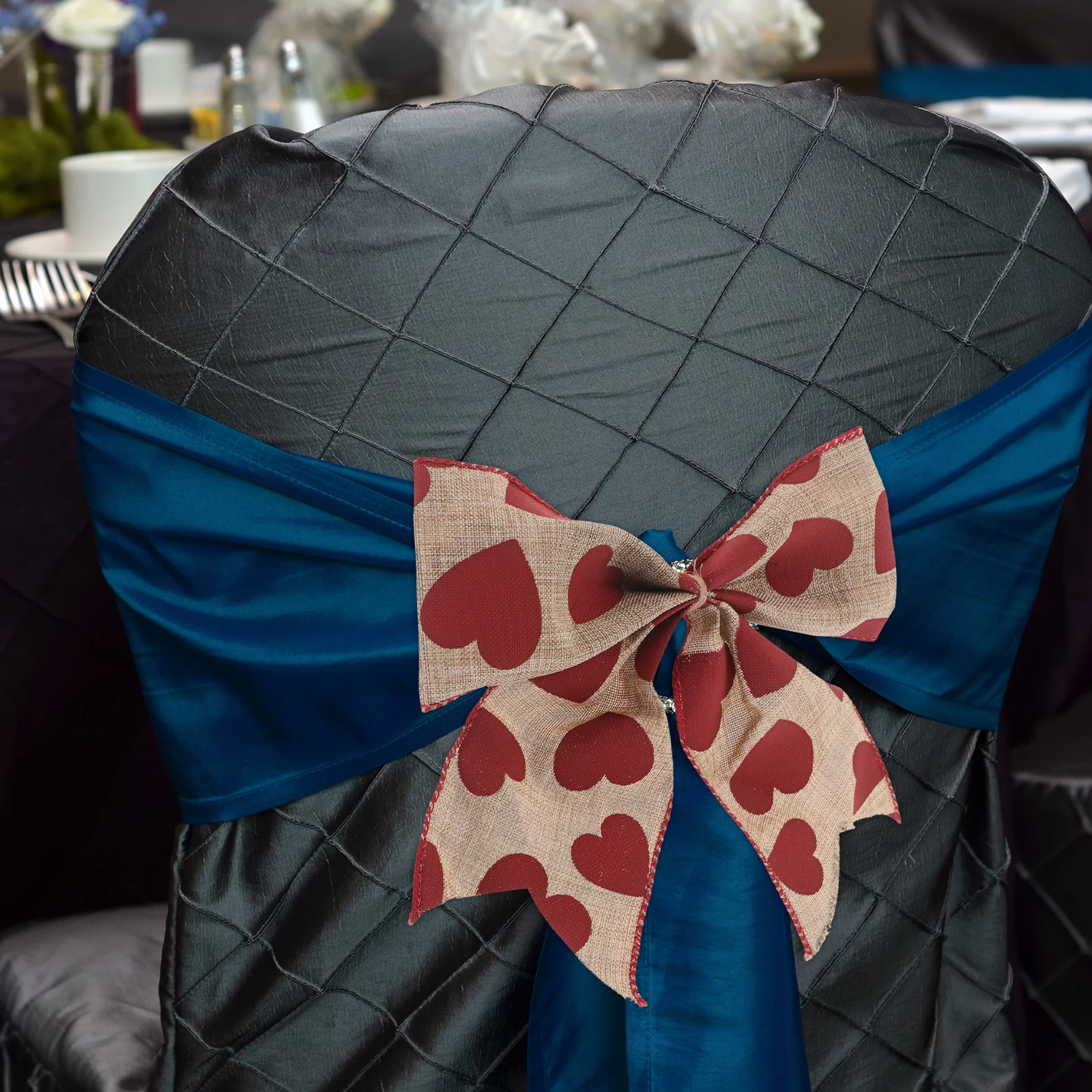 

2 Pcs Wedding Accessories Gifts Festive Valentine's Bow Heart for Presents Polyester Decorative Decoration Cute Day Ribbon