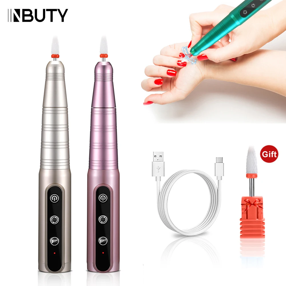 INBUTY Nail Drill 35000 RPM Professional Nail Drill Machine Electric Nail Polishing Set Manicure Pedicure Salon Nail Tools