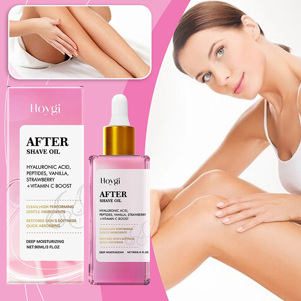 Strawberries Vanilla After Shave Oil Soothing Moisturizing Repair Skin Body Oils for Women Prevent Ingrown Hairs/Dryness Oils