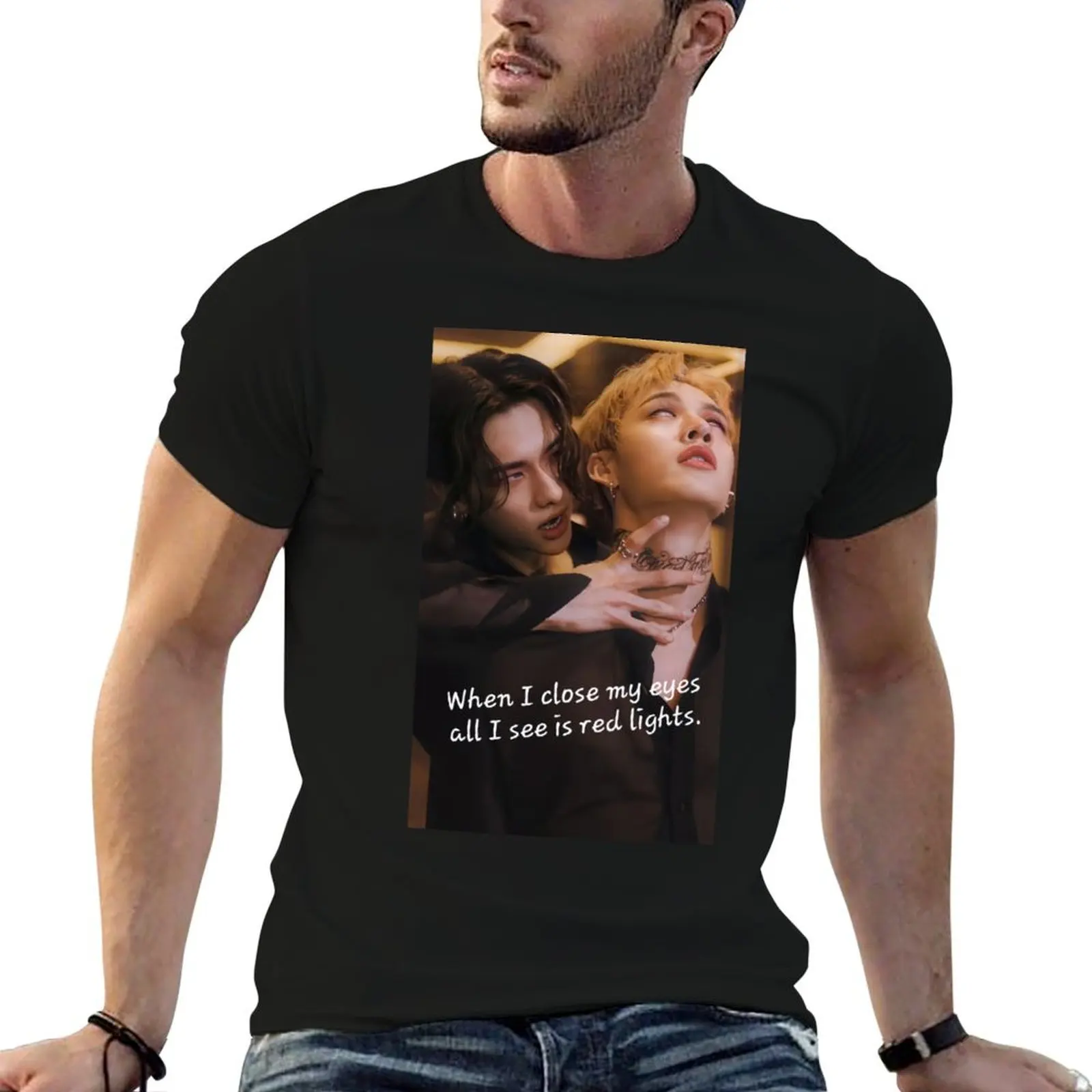 

SKZ Red Lights T-Shirt man t shirt summer t shirts designer T-Shirt