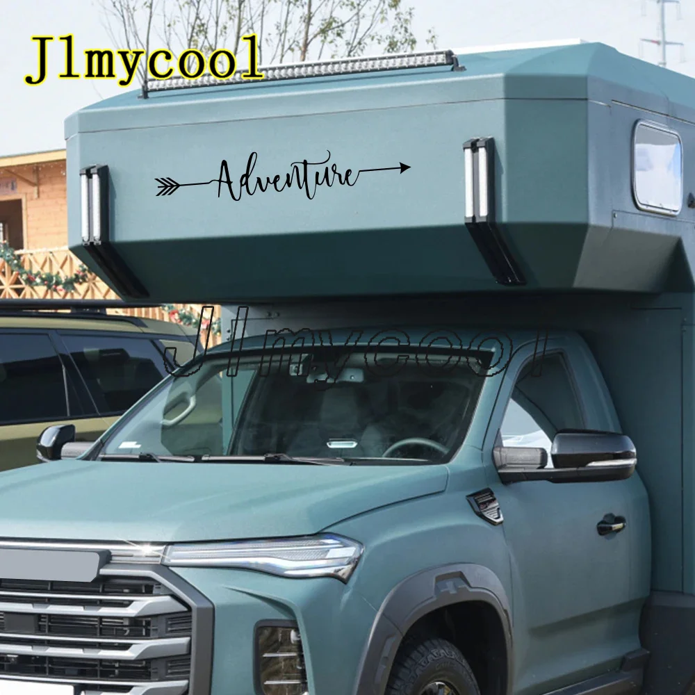 

Stripes Vinyl Stickers For Camper Van Horsebox Caravan RV Car Graphics Mountain Adventure Decor Decals