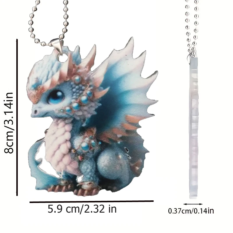 Novel Cartoon Dragon Acrylic Spring Festival Party Decoration Pendant Bag And Keychain Ornaments Car Rearview Mirror Accessories