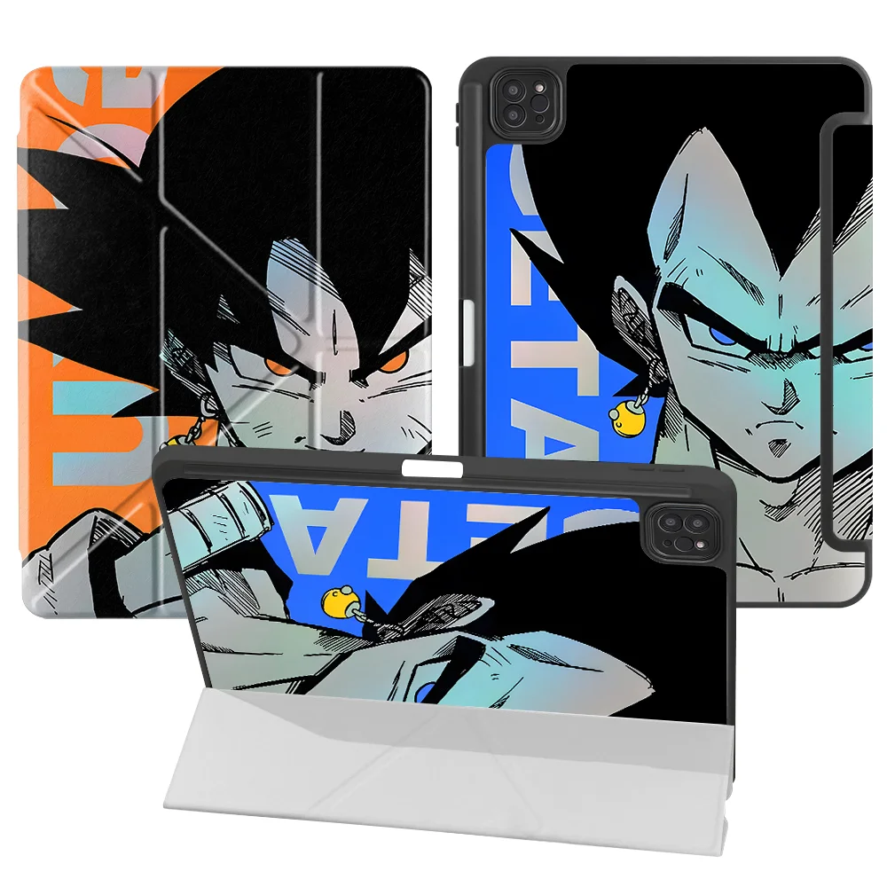 With Pen Slot Cover Tablet Case For iPad 12th Mini 7 6 5 9th Pro M4 13 2025 2026 11th Air 8 M2 M3 3 10th Gen Dragons B-Balls
