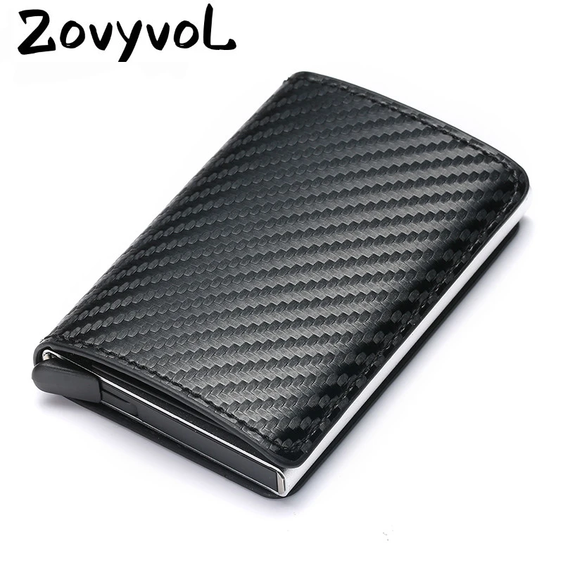 

Custom Card Holder Men Wallets Rfid Black Carbon Fiber Leather Minimalist Wallet Men Woman Gifts Personalized Carteira Masculina