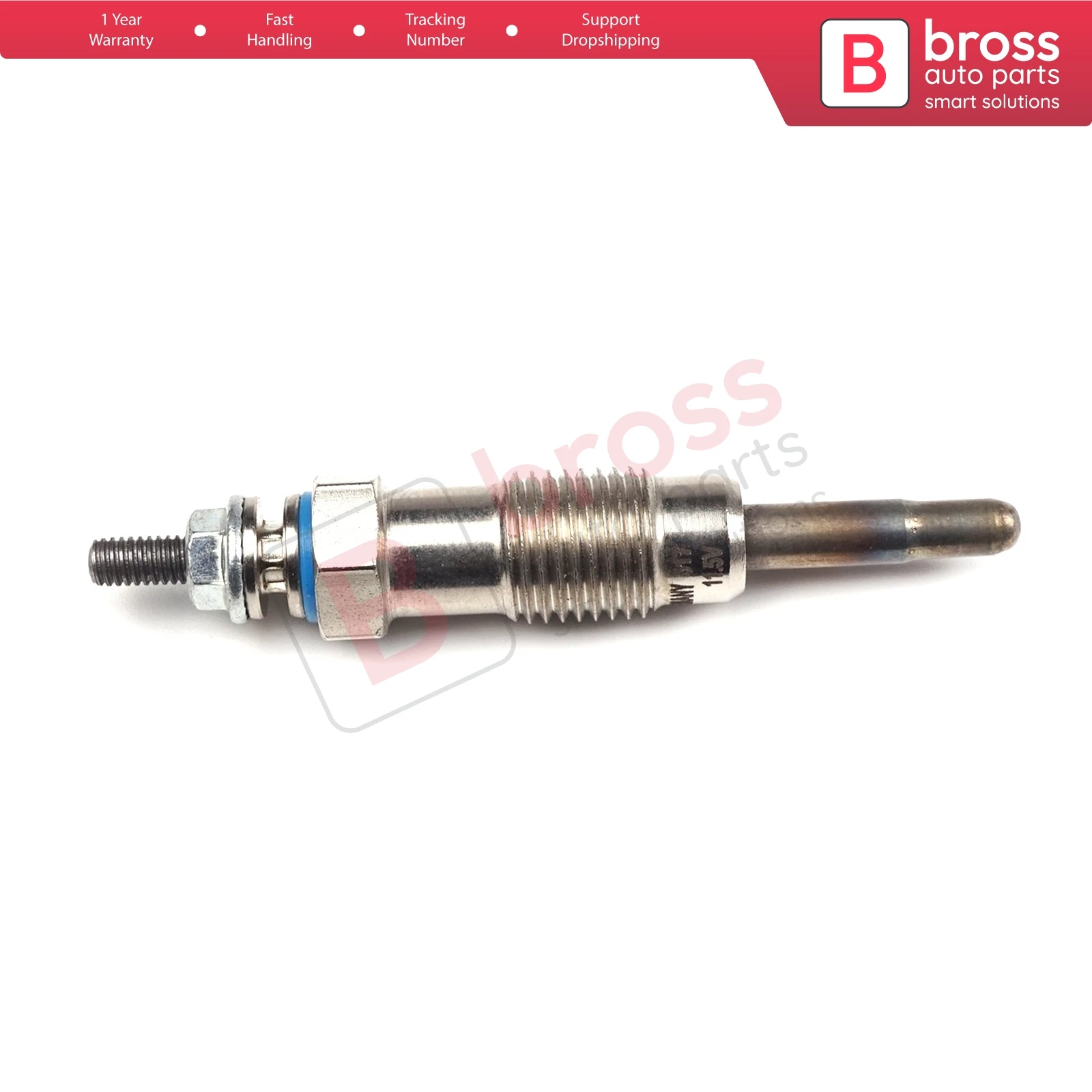 Bross BGP22 1 Piece Heater Glow Plugs GX66, 7088988, GV666, 0100221146, 0 250 202 001, Y910J, Y910R  for Ford Fiat Renault Opel