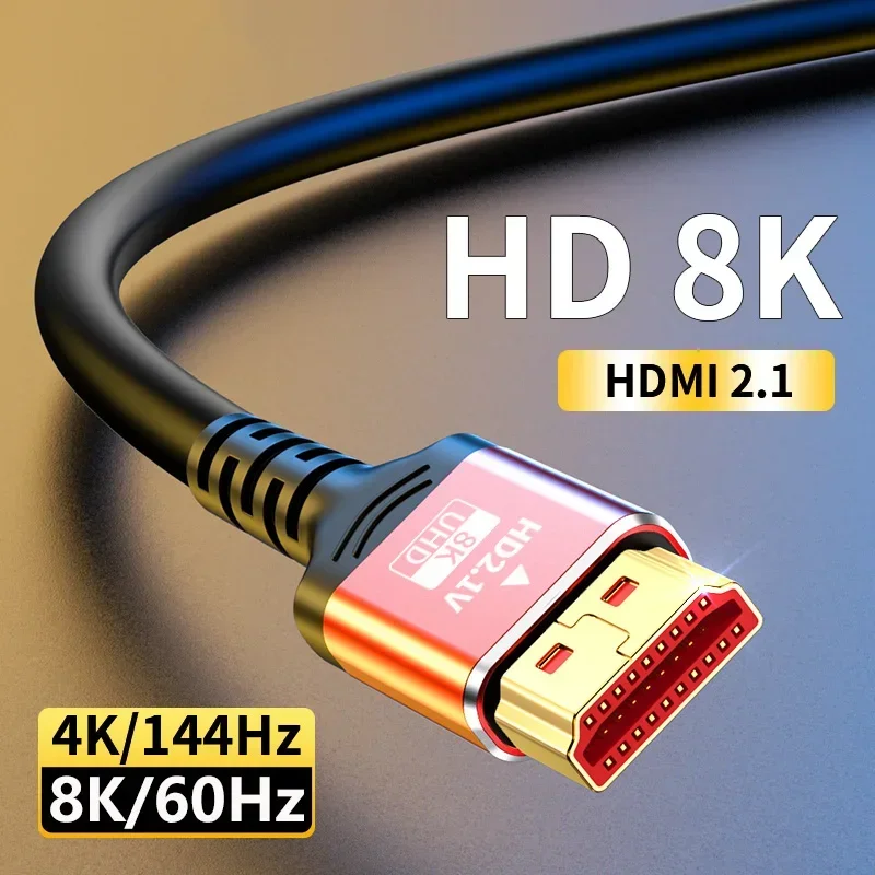 8K HDMI Cable for Xiaomi TV Box PS5 USB HUB Ultra High Speed Certified 8K@60Hz HDMI 2.1 Cable 48Gbps eARC Dolby Vision