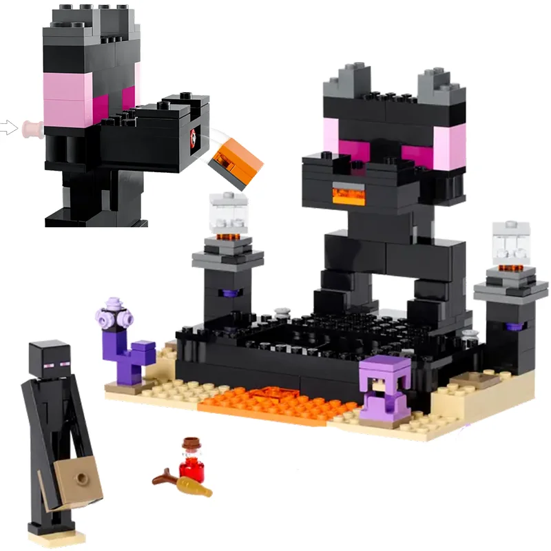 

Compatible Bricks Sets MC My DIY World Series Building Blocks The End Arena Enderman Children's Holiday Gifts Assembling Toys
