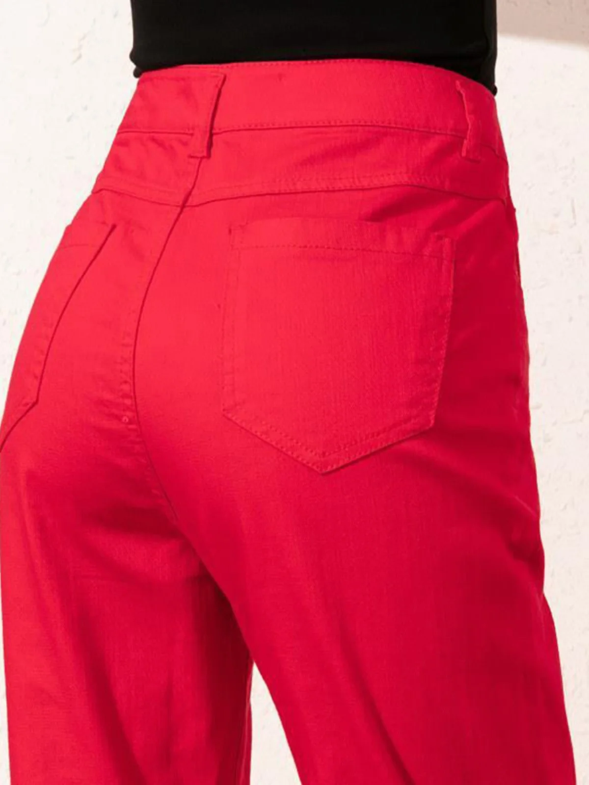 

Красные джинсы для мам с высокой талией, женские облегающие брюки больших размеров Harlan Dad, весенне-осенние новые утягивающие джинсы больших размеров