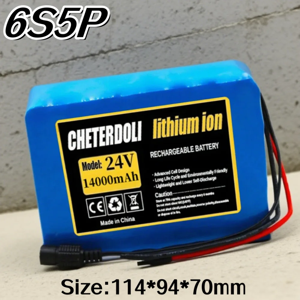 

24V14Ah 6s5p Lithium Battery Pack,18650 Li-ion for 24V-29.4V Motors-High Power Rechargeable with BMS,Compatible Electric Scooter