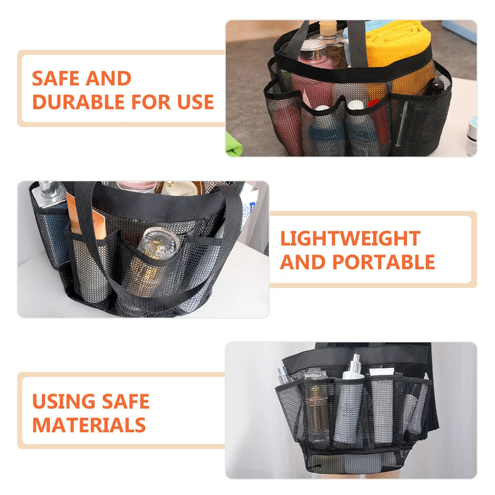 Bolsa de praia de malha com vários compartimentos para garrafas de protetor solar, óculos, equipamento de natação, armazenamento de toalhas, sacola de viagem