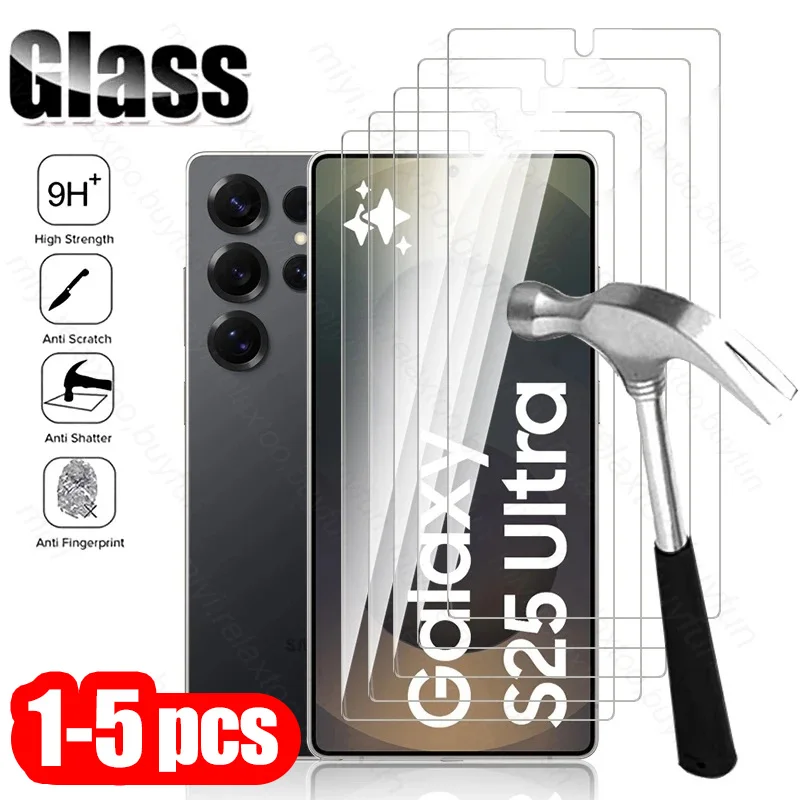 1-5PCS Screen Protector For Samsung S25 Ultra S26 S24 S23 S21 A55 A16 A56 A17 A57 A73 A54 A53 A52 A37 A34 A33 A26 A15 A05 Glass