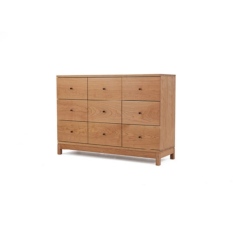 

Nine chest cabinets, lockers, black walnut, red oak, storage cabinets, nine drawers, non-woven fabrics