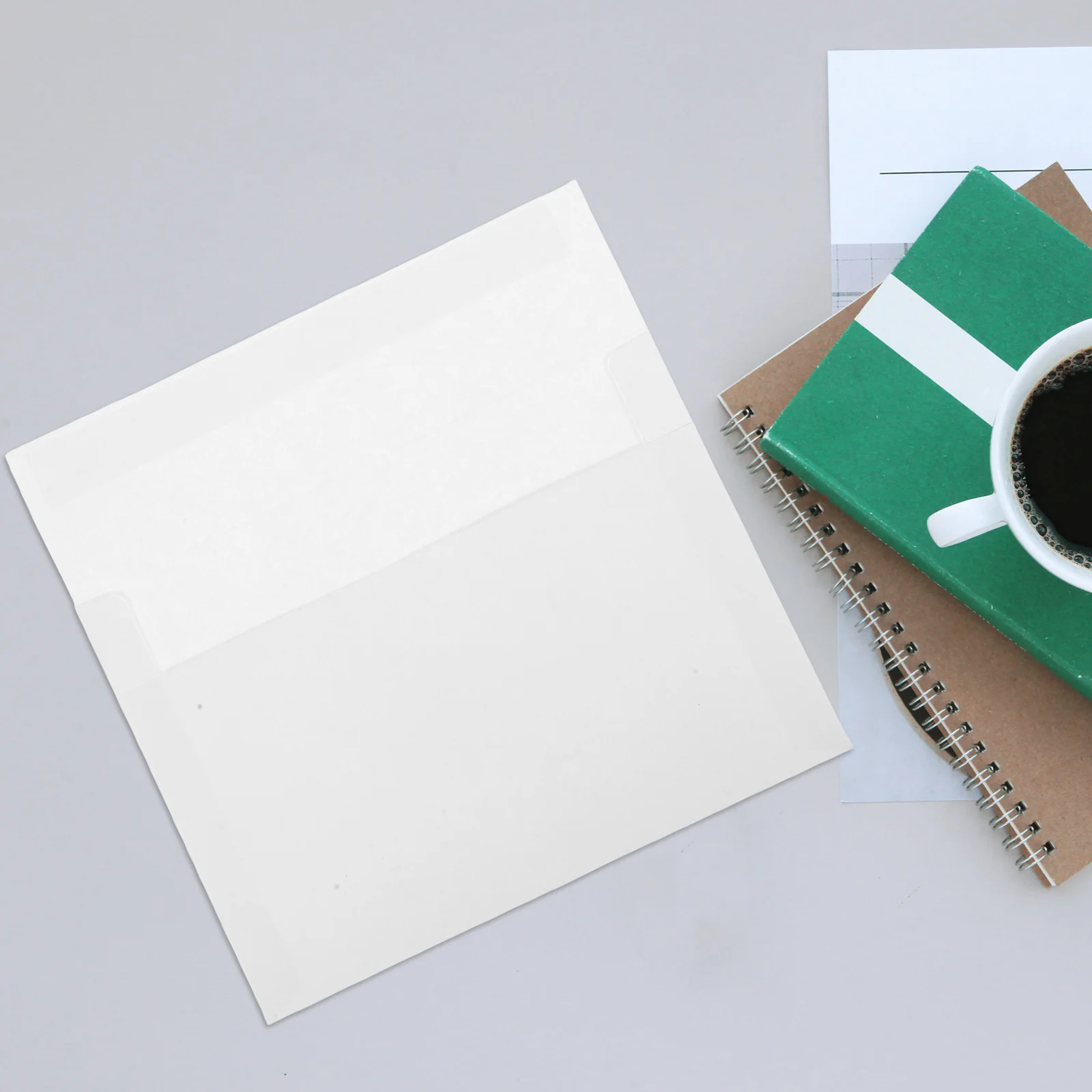 

50Pcs White Blank Envelopes Thick Paper Self Adhesive Wedding Invitations Birthday Party Mailing Money Envelopes