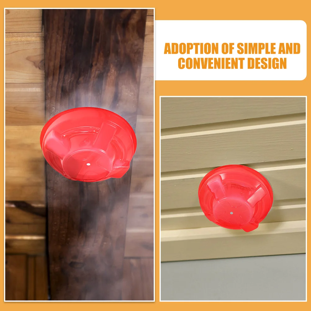 2 Pcs Smoke Dust Cover Smokes Protector Induction Alarm Protective Plastic Kitchen Red for Baking