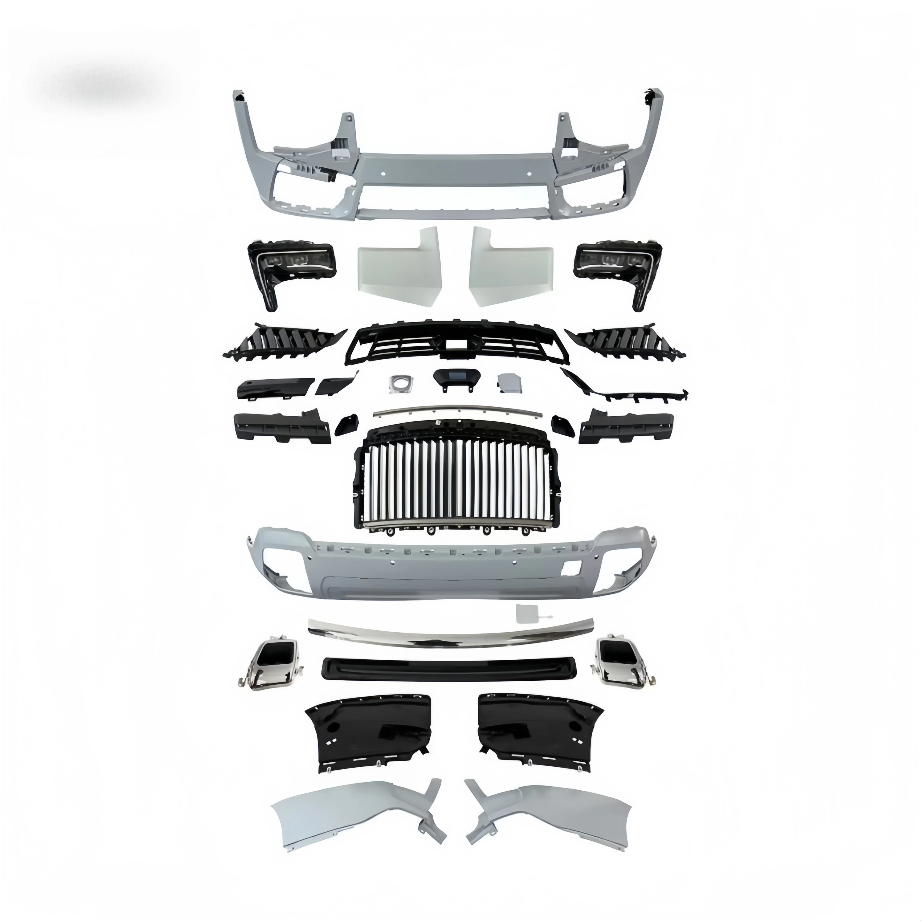 For’Rolls Royce Cullinan Body Kit 2019 Upgrade 2025 Old to New Version Bumper Kit Plug and Play LED Headlights Grille