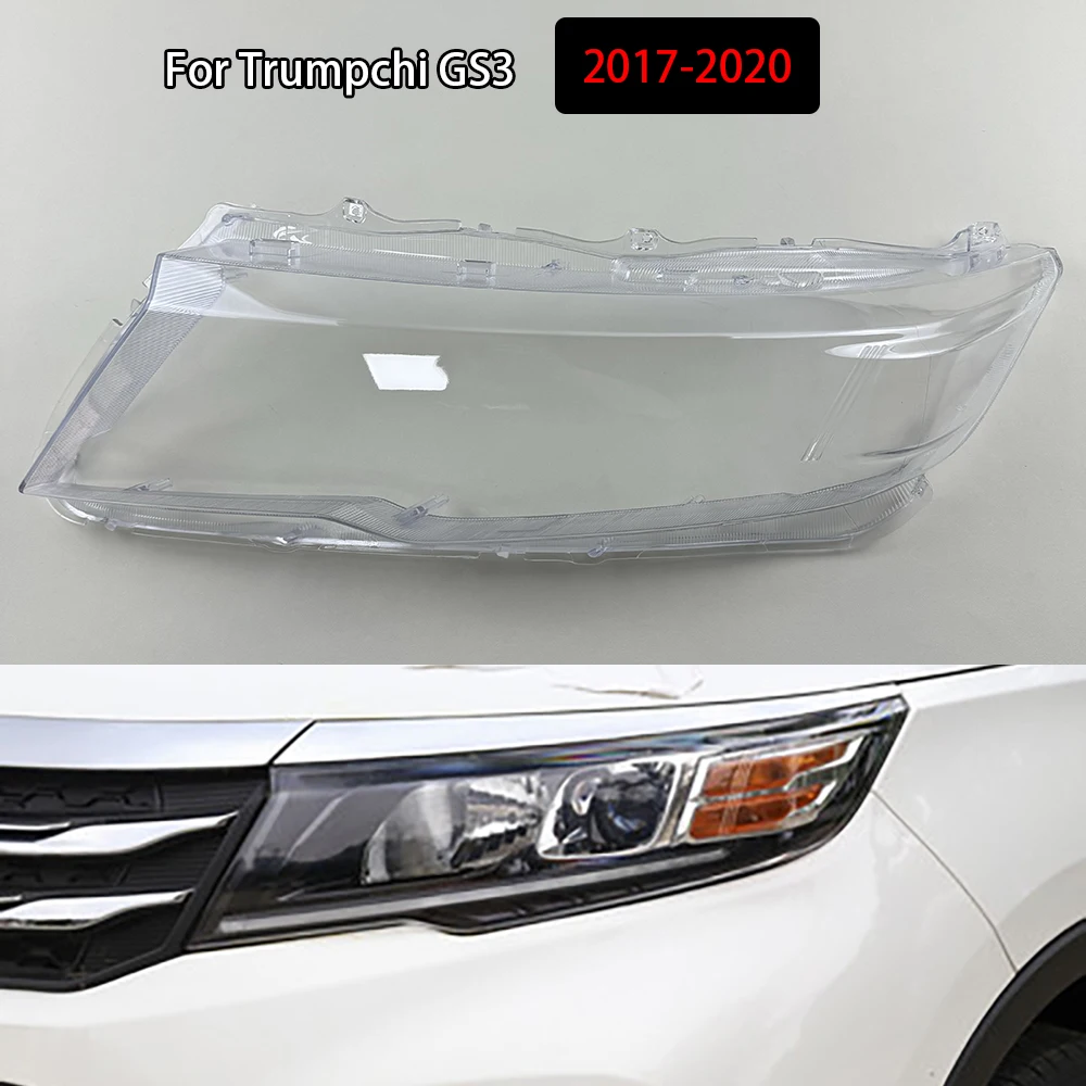 

For Trumpchi GS3 2017-2020 Headlamp Cover Transparent Headlight Shell Plexiglass Replace The Original Lampshade