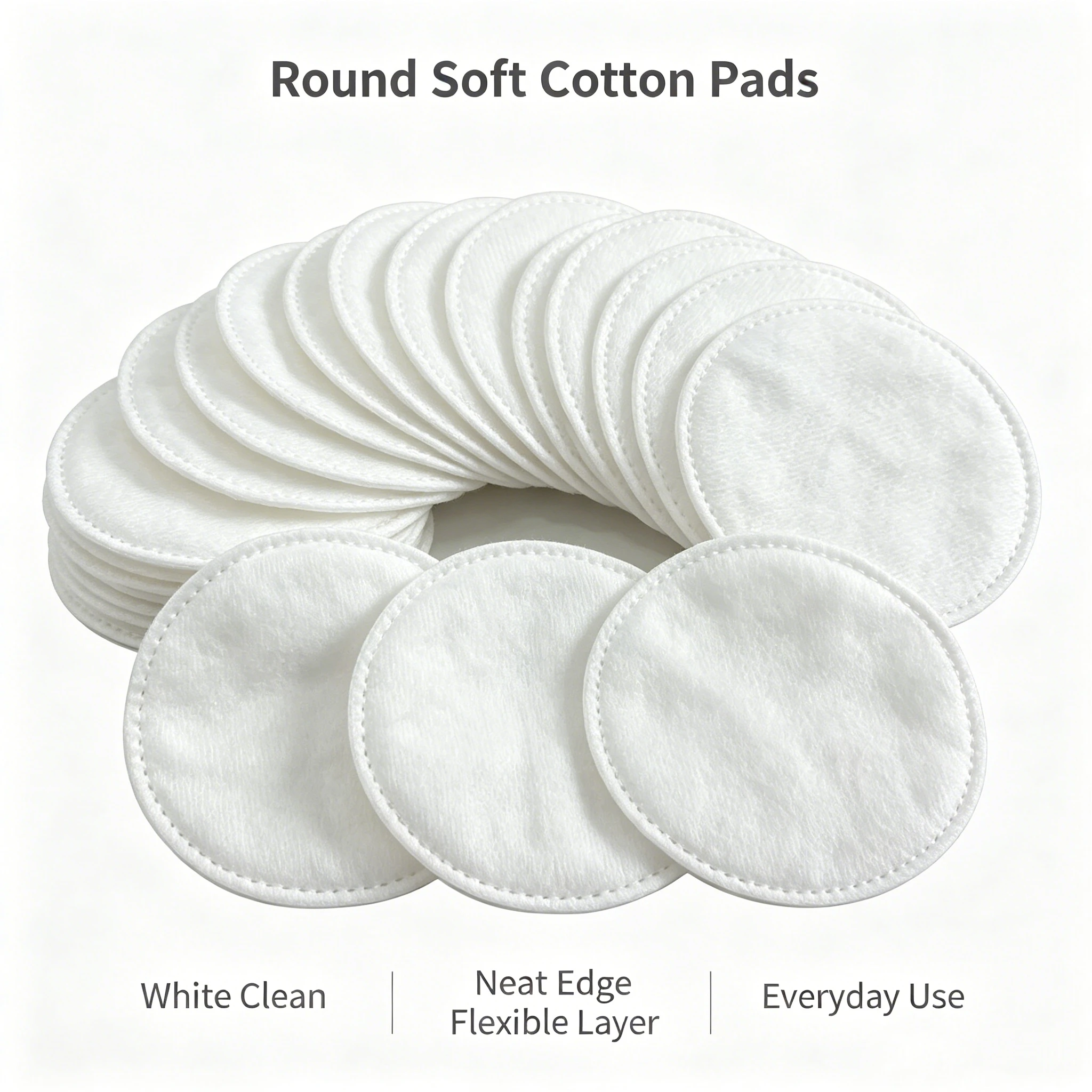 100-piece cotton pads: soft, skin-friendly, highly absorbent makeup remover and cleansing pads for wet compresses.