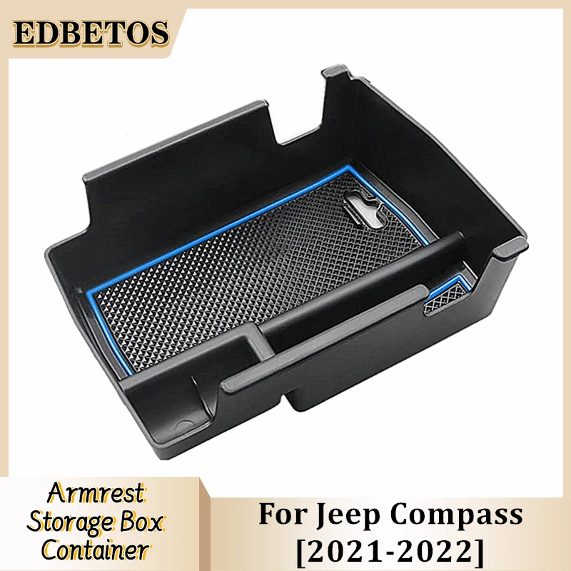 Car Armrest Storage Box Center Organizer Glove Tray Holder Box Stowing Tidying For Jeep Compass 2021 2022