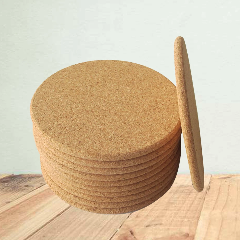 6PCS Cork Coasters Mat Insulation Cup Pads Waterproof Round Mats 05cm Thickness Lightweight AntiSlip Home Kitchen