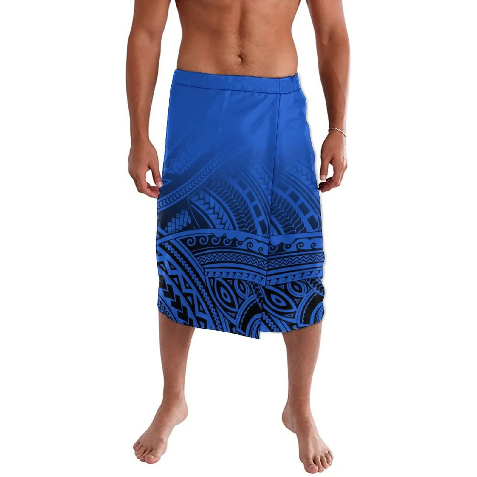 

High Quality Men'S Half Skirt Indigenous Ethnic Dress Polynesian Tattoo Print Casual Custom Pacific Island Novelty Dress Party