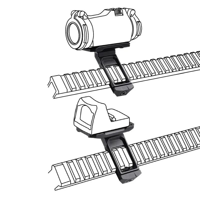 WADSN Tactical Strike Optics Accessory RMR/SRO/ Red Dot Sights T1 T2 H1 H2 Ambush OM45 45-Degree Optic Mount for Red Dot Sights