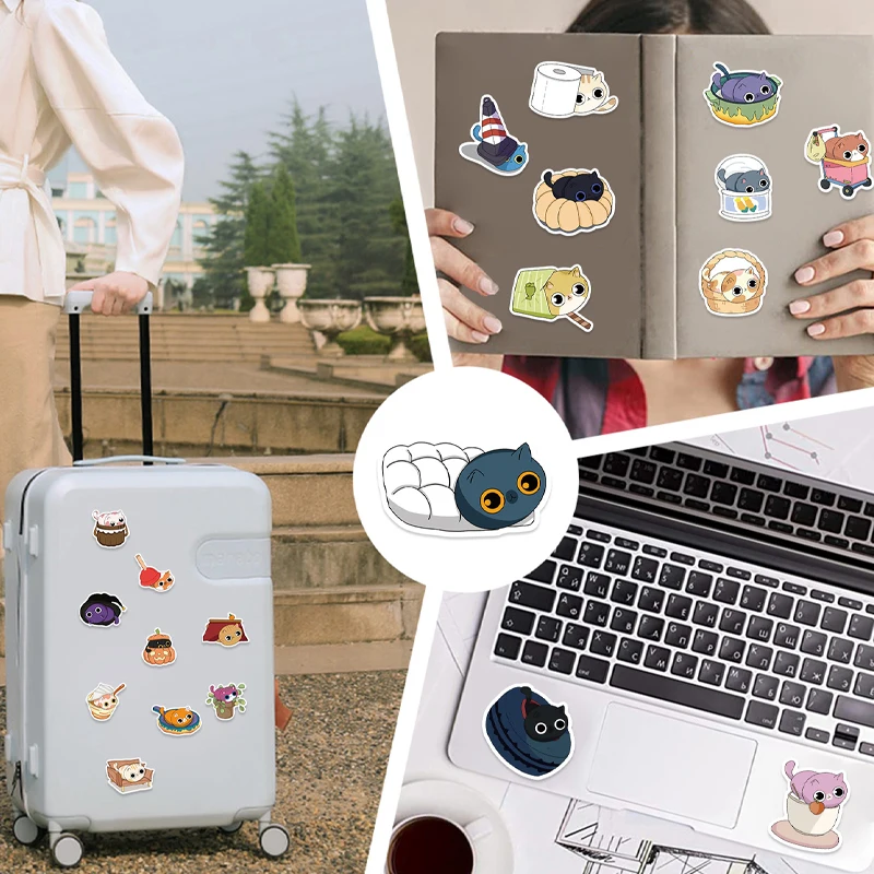 

50 шт., наклейки с милым мультяшным котом, каваи, граффити, наклейки с животными, детские игрушки для ноутбука, гитары, мотоцикла, велосипеда, скейтборда, багажа, телефона