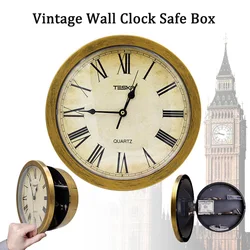 2024 Hot Vintage Wall Clock Safe Box Secret Storage Box Wall Clock Safe Money Jewelry Valuables Storage Box Home Decoration